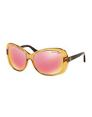 Michael Kors Hanelei Bay 60mm Oval Sunglasses - ORANGE
