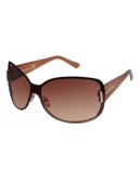 Vince Camuto Shield VC555 Sunglasses - GOLD BROWN