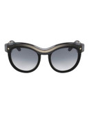 Ferragamo Cat eye Sunglasses SF774S - BLACK GRADIENT