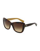 Dolce & Gabbana Streetwear 54mm Butterfly Sunglasses - BROWN