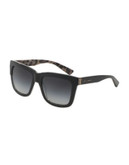 Dolce & Gabbana DNA 54mm Square Sunglasses - BLACK