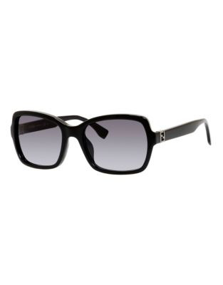 Fendi Rectangular 0007/S Sunglasses - SHINY BLACK