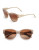 Burberry 56mm Gabardine Cat-Eye Sunglasses - BEIGE