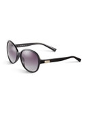 Calvin Klein 58mm R701S Round Sunglasses - BLACK