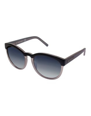 Vince Camuto Two-Tone Keyhole Sunglasses - GREY/BLACK