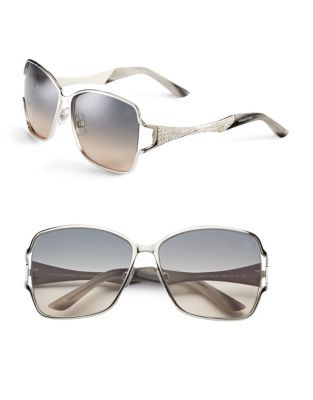 Swarovski SK0064 61mm Geometric Sunglasses - SILVER