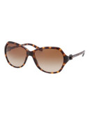 Ralph By Ralph Lauren Eyewear Butterfly Sunglasses - DARK TORTOISE
