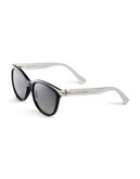 Marc By Marc Jacobs Two-Tone Wayfarer Sunglasses - CRYSTAL BLACK