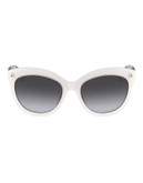 Ferragamo Round Sunglasses SF675S - SNOW WHITE
