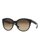 Versace Logo Cateye Sunglasses - BLACK