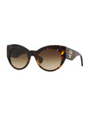 Versace Rock Icons 54mm Cat-Eye Sunglasses - TORTOISE