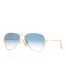 Ray-Ban Original Classic Aviator Sunglasses - MATTE GOLD/BLUE (001/3F) - 58 MM