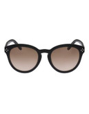 Chloé Small Studded Round Sunglasses - BLACK