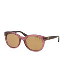 Michael Kors Champagne Beach 53mm Round Sunglasses - PINK