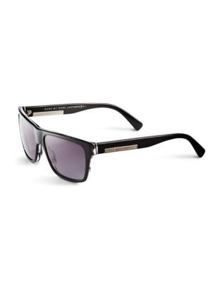 Marc By Marc Jacobs Flat Top Gradient Sunglasses - STRIPED BLACK