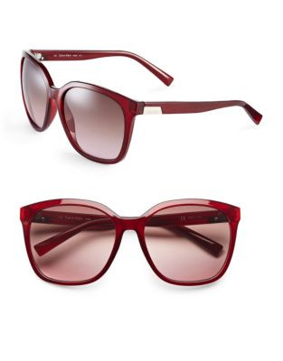 Calvin Klein 59mm R700S Square Sunglasses - RED