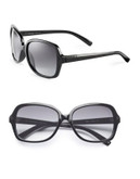 Calvin Klein 58mm Oversized Square Sunglasses - BLACK