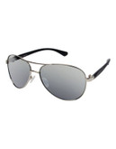 Vince Camuto Classic Aviator Sunglasses - SILVER/BLACK