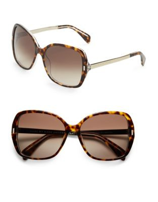 Marc By Marc Jacobs 57mm Oversized Contrast Square Sunglasses - HAVANA GOLD