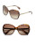 Marc By Marc Jacobs 57mm Oversized Contrast Square Sunglasses - HAVANA GOLD