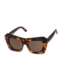 Le Specs Villain 47mm Cat-Eye Sunglasses - TORTOISE
