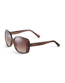 Calvin Klein 56mm R693S Square Sunglasses - CRYSTAL BROWN