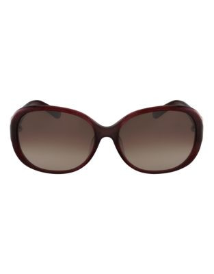 Ferragamo Round Sunglasses SF613S - RED HAVANA
