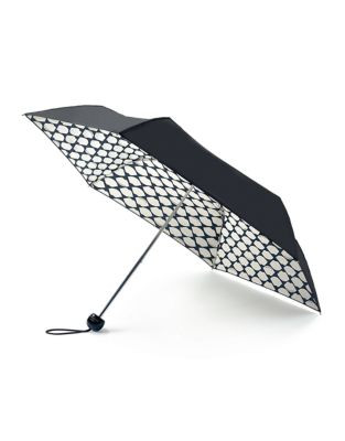 Lulu Guinness Superslim Umbrella - BLACK WHITE