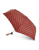 Lulu Guinness Tiny2 Lips Grid Umbrella - RED LIPS