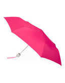 Totes Manual Signature Mini Compact Umbrella - CLARET PINK