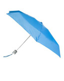 Totes Manual Signature Mini Compact Umbrella - BAHAMA BLUE