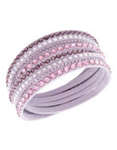 Swarovski Fabric Swarovski Crystal Wrap Bracelet - PALE PINK