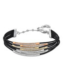 Swarovski Leather Swarovski Crystal Cuff Bracelet-MULTI - MULTI-COLOURED