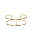 Michael Kors Heritage Maritime Gold Clear H Cuff - GOLD