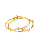 Diane Von Furstenberg Twigs and Links Bangle Bracelet Set - GOLD