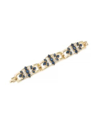 Carolee Crystal Cluster Link Bracelet - DARK BLUE