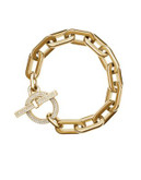 Michael Kors Cityscape Malachite Chain Bracelet - GOLD