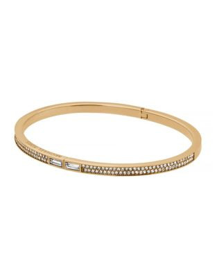 Michael Kors Goldtone Pave Hinge Bracelet - GOLD