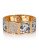 Kensie Stretch Patterned Bracelet - GOLD