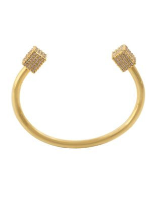 Cc Skye Block Party Crystal and 12K Gold-Plated Open Cuff Bracelet - GOLD