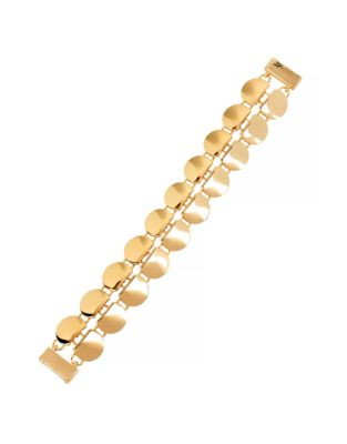 Kenneth Cole New York Gold Disc 2 Row Bracelet - GOLD