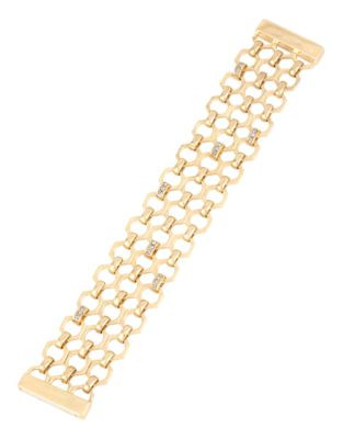 Kenneth Cole New York Honeycomb Pave Geometric Chain Bracelet - GOLD