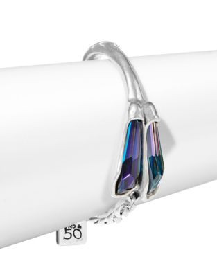 Uno De 50 Silver-Plated Bracelet with Swarovski Crystals - BLUE