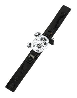 Betsey Johnson Sugar Critters Panda Snap Bracelet - BLACK/WHITE