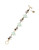 Betsey Johnson Wanderlust Metal Faceted Stone and Flower Toggle Bracelet - MINT GREEN