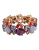 Betsey Johnson Fall Follies Mixed Faceted Stone Stretch Bracelet - ASSORTED