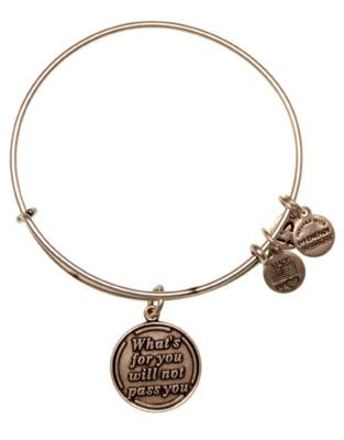 Alex And Ani Whats For You Will Not Pass You Charm Bangle - SILVER