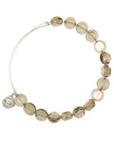 Alex And Ani Luxe Smoke Beaded Bangle - BEIGE/SILVER