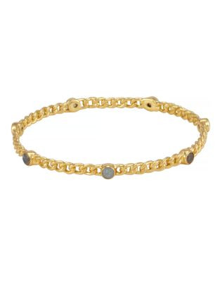 Melinda Maria Gold Plated Semi Precious Stone Bracelet - LABRADORITE