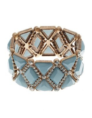 R.J. Graziano Pave Stone Cuff Bracelet - BLUE